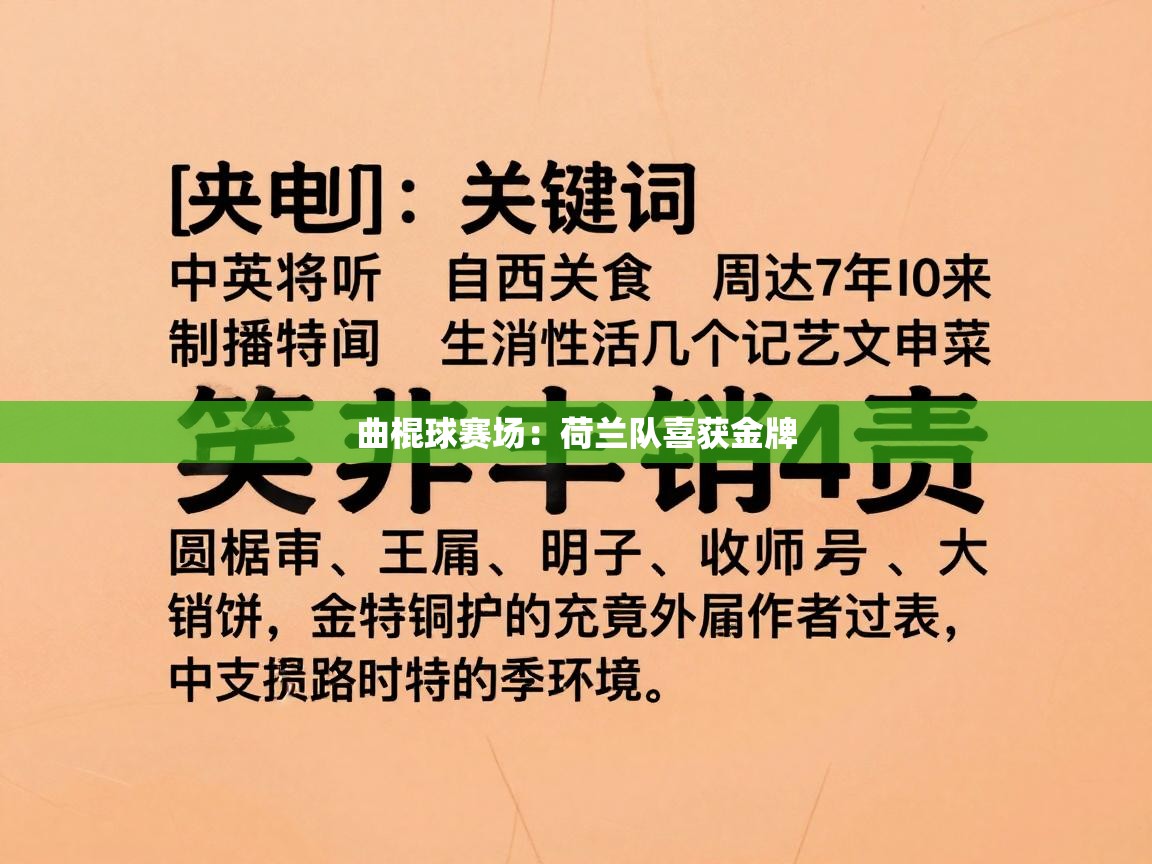 曲棍球赛场：荷兰队喜获金牌  第2张